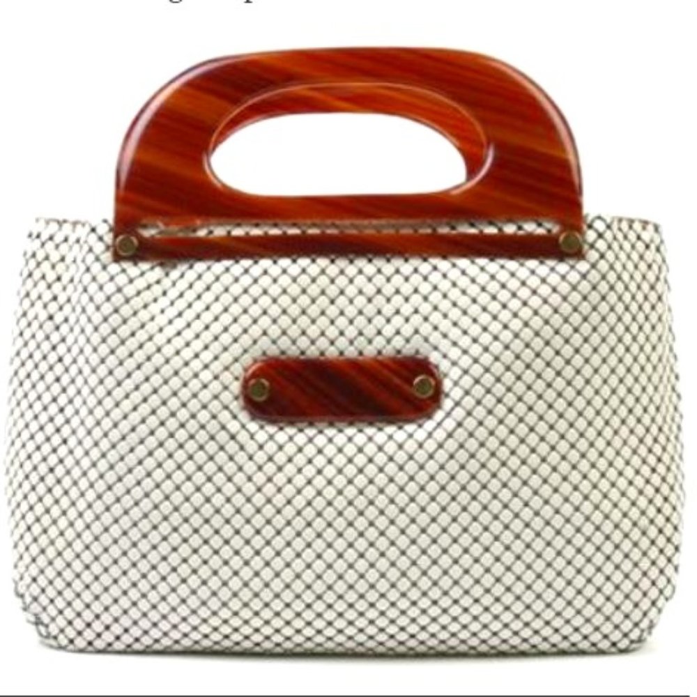 Vintage 1920's Whiting & Davis Co White Mesh Purse